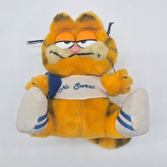 Vintage Garfield No Sweat Plush Doll Dakin 1981 Stuffed Toy Collectible - Picture 6 of 11